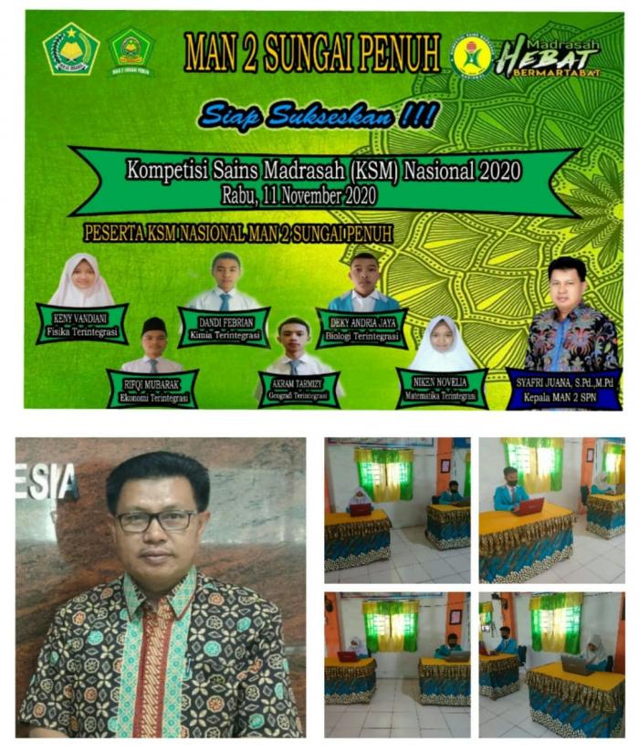 MAN 2 SUNGAI PENUH  MENGIKUTI KSMO ( Kompetisi Sains Madrasah Oline) 