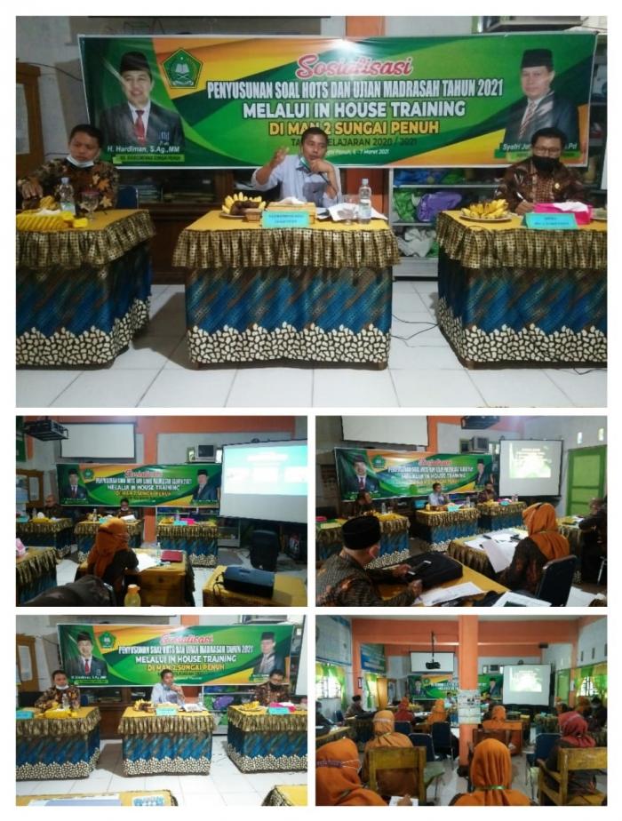 MAN 2 SUNGAI PENUH LAKSANAKAN SOSIALISASI PENYUSUNAN SOAL HOTS DAN UJIAN MADRASAH TAHUN 2021