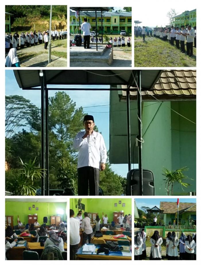 MAN 2 SUNGAI PENUH MELAKSANAKAN APEL HARI PERTAMA MASUK KERJA