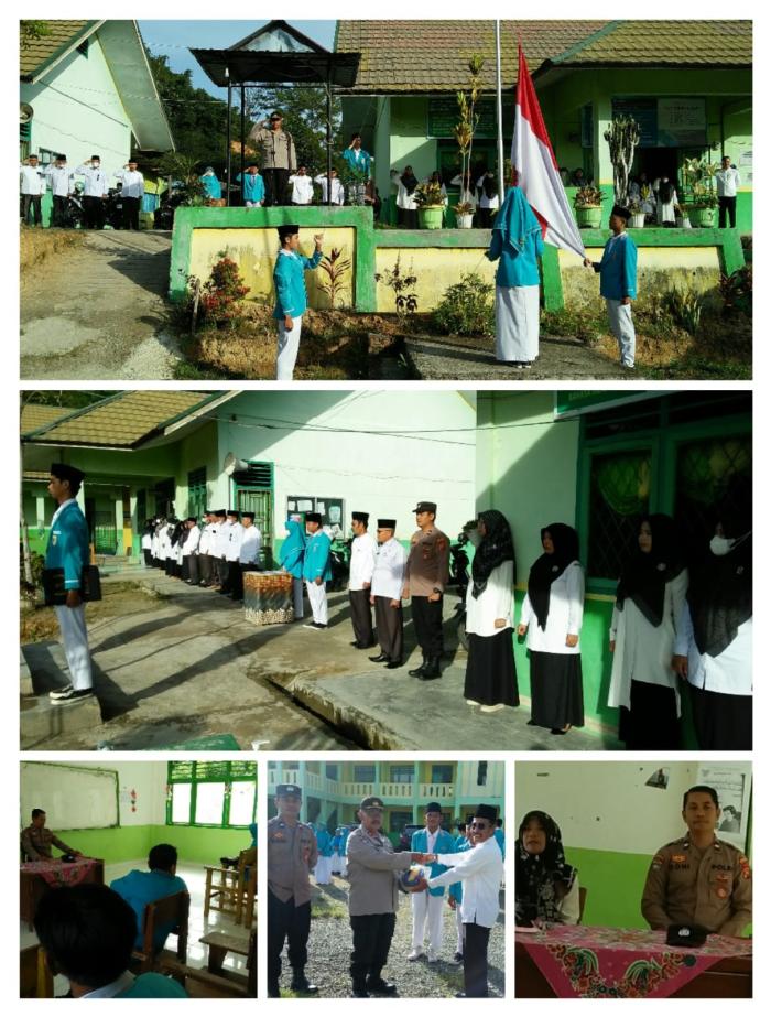 KASAT BINMAS POLRES KERINCI SEBAGAI PEMBINA UPACARA BENDERA DI MAN 2 SUNGAI PENUH